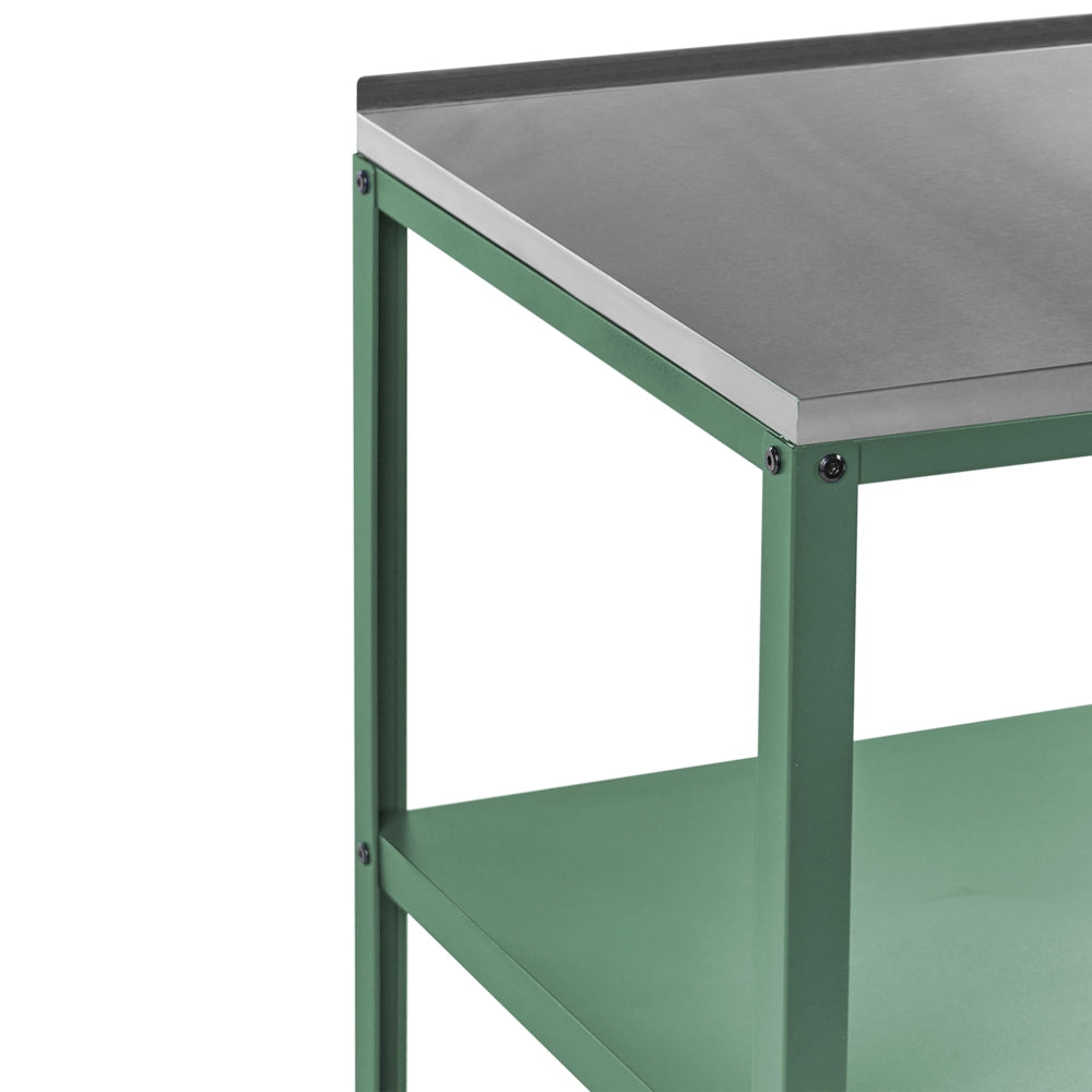 Set di cucina da esterno 2 elementi in acciaio inox verde 2 isole da cucina lavello a leva cucina da esterno