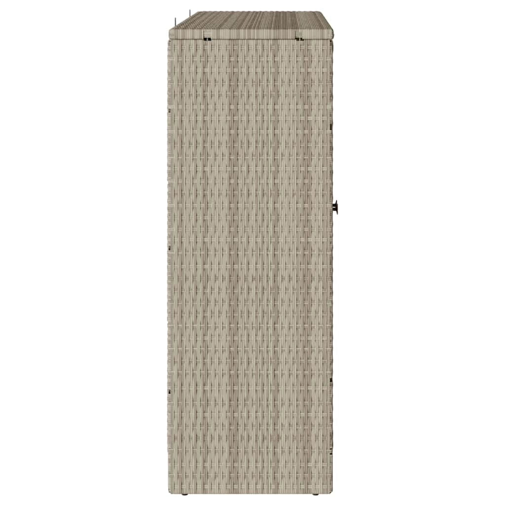 Mobile contenitore rettangolare dal design contemporaneo 100 x 36 x 102 cm con 2 ripiani in rattan grigio chiaro 02_0058058