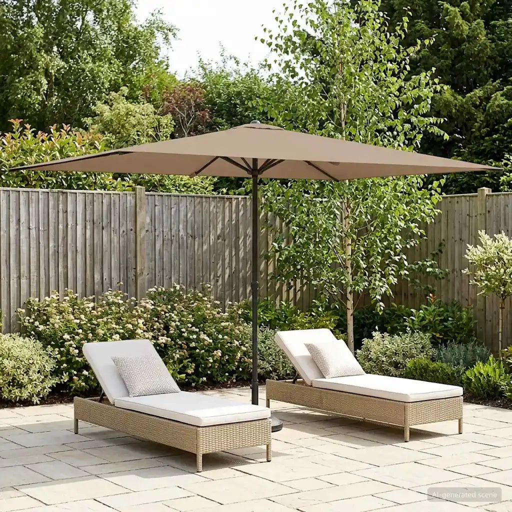 Ombrello da giardino 200 x 300 cm Poliestere Rettangolare 42036169