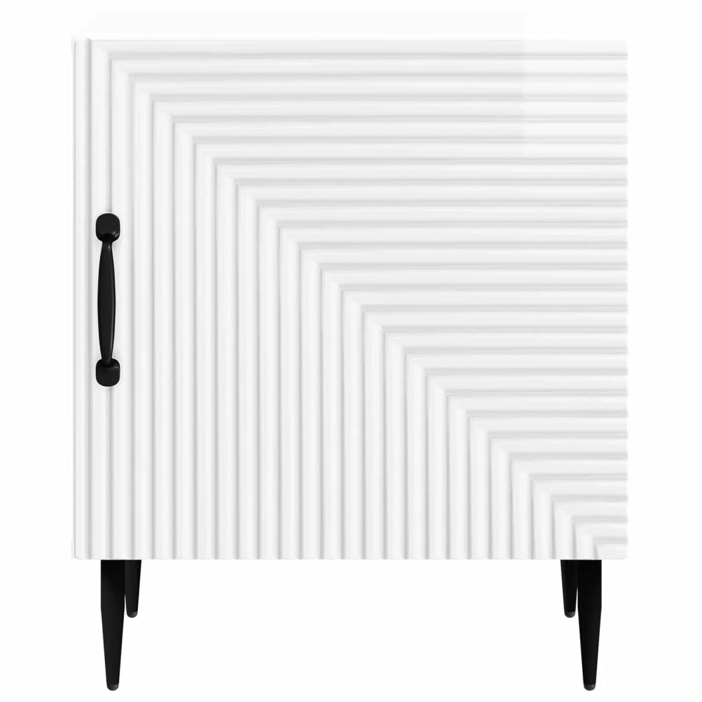 Armadio da Notte 2 pcs Bianco Lucido 43 x 34,5 x 50 cm 894804