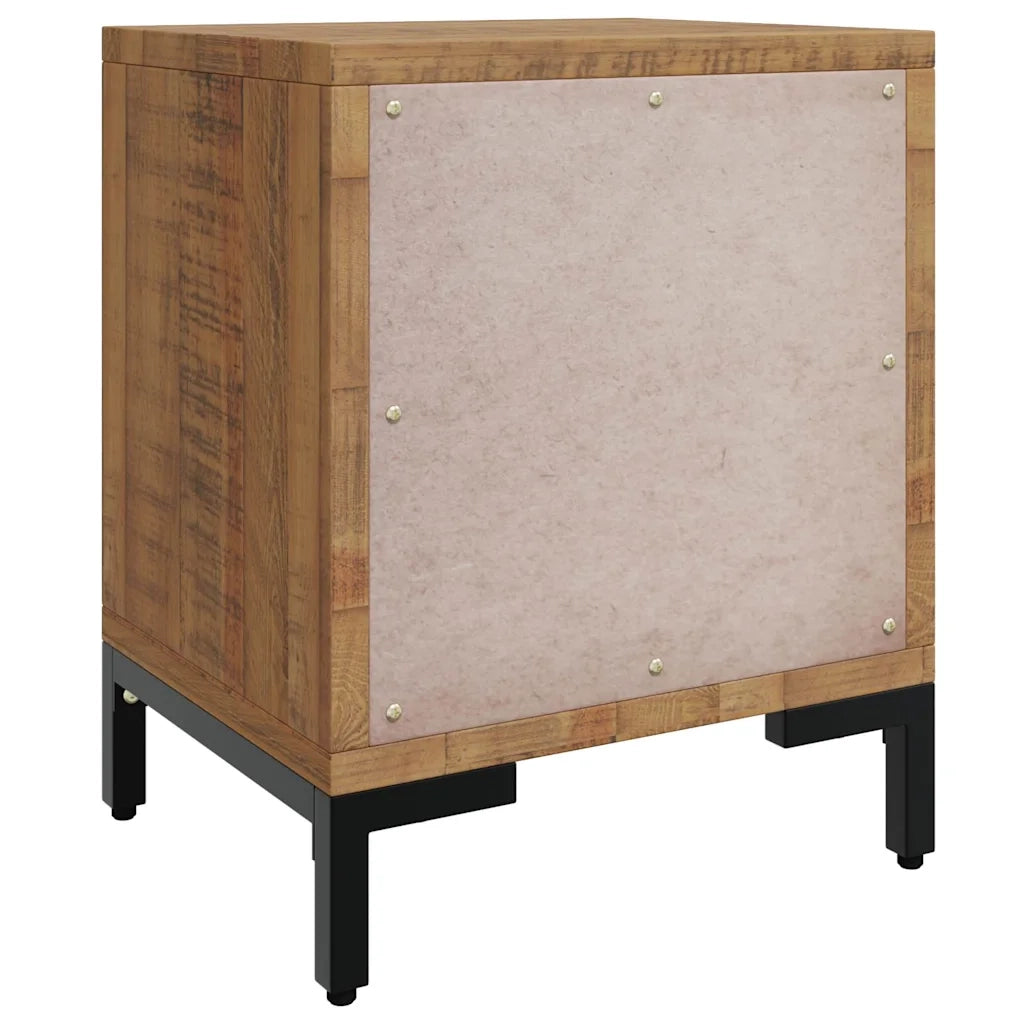 Comodini 2 pz 36x30x45 cm in Legno Massello di Pino cod mxl 31236