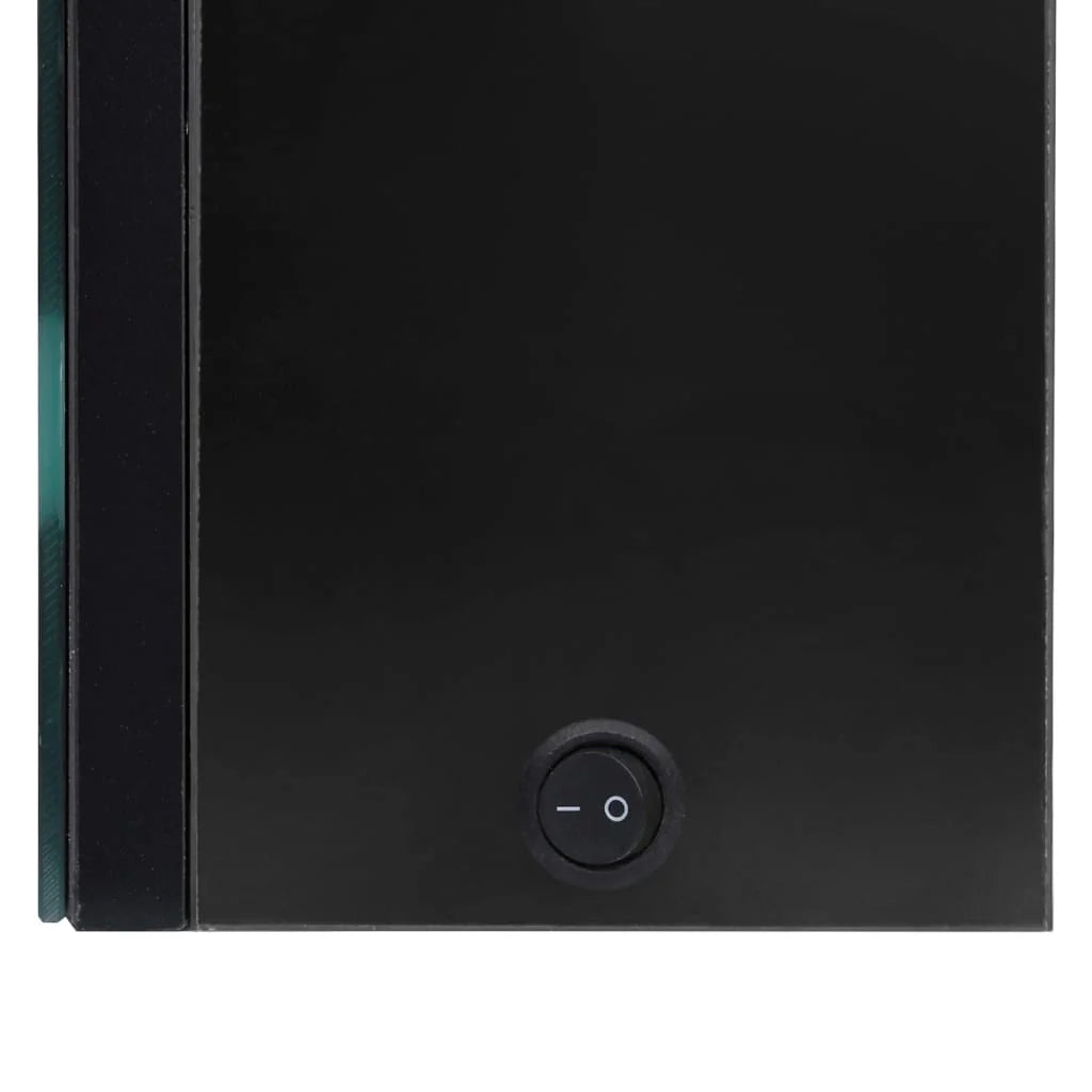 Mobile da bagno con specchio LED 89 x 14 x 62 cm nero lucido 02_0006576