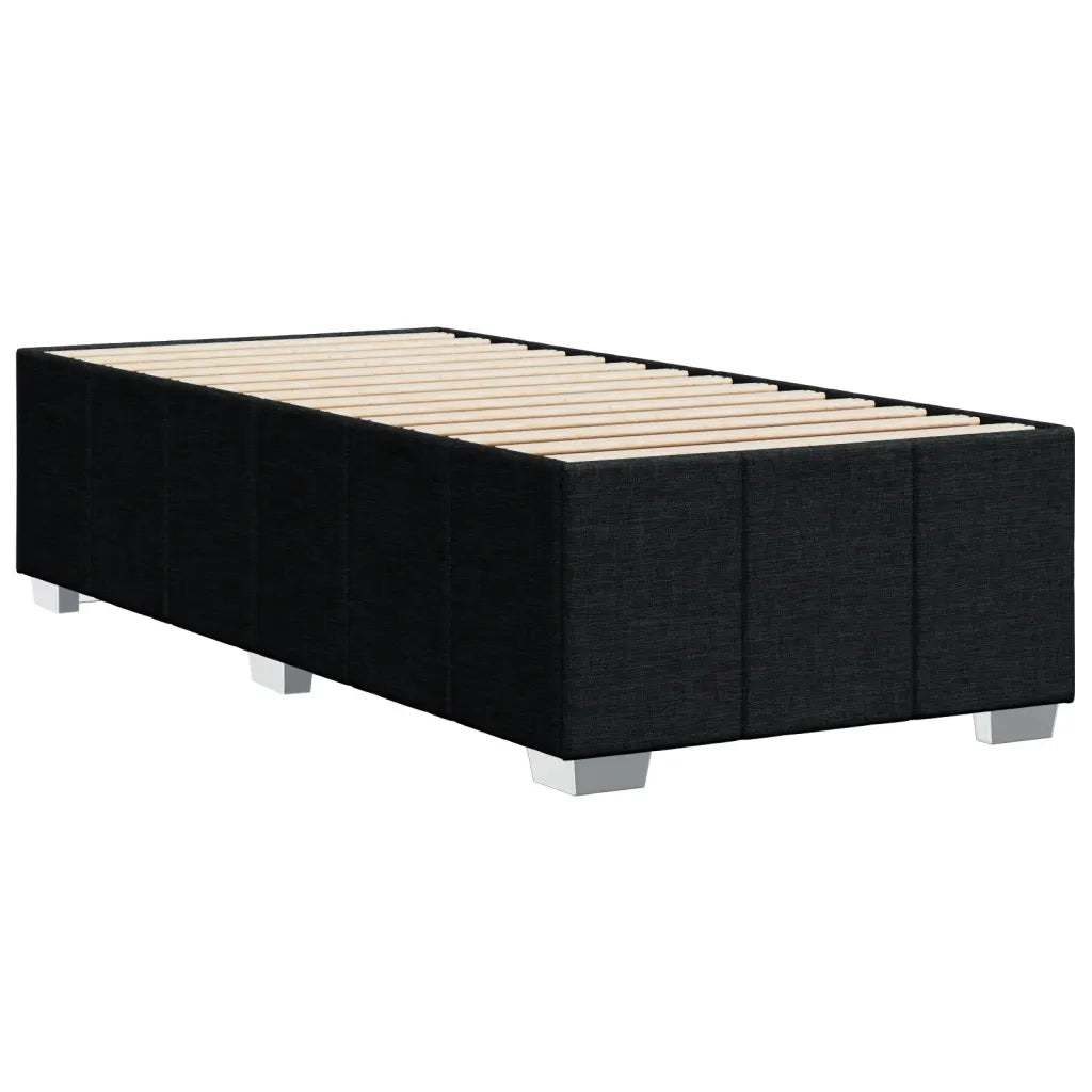 Letto singolo | Letto per adulti | Giroletto senza Materasso Nero 90x190 cm in Tessuto