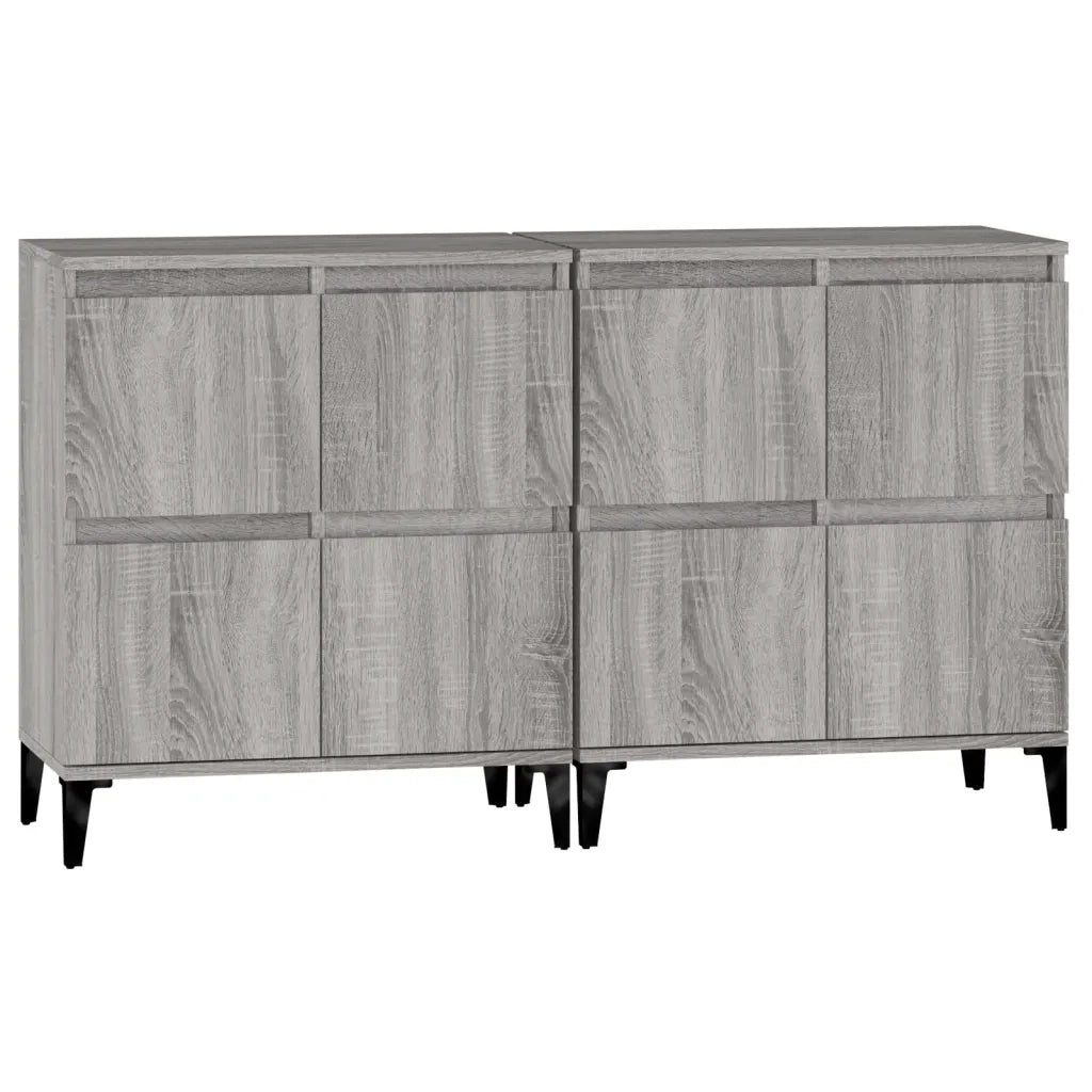 Credenze 2pz Grigio Sonoma 60x35x70 cm in Legno Multistrato 3185765