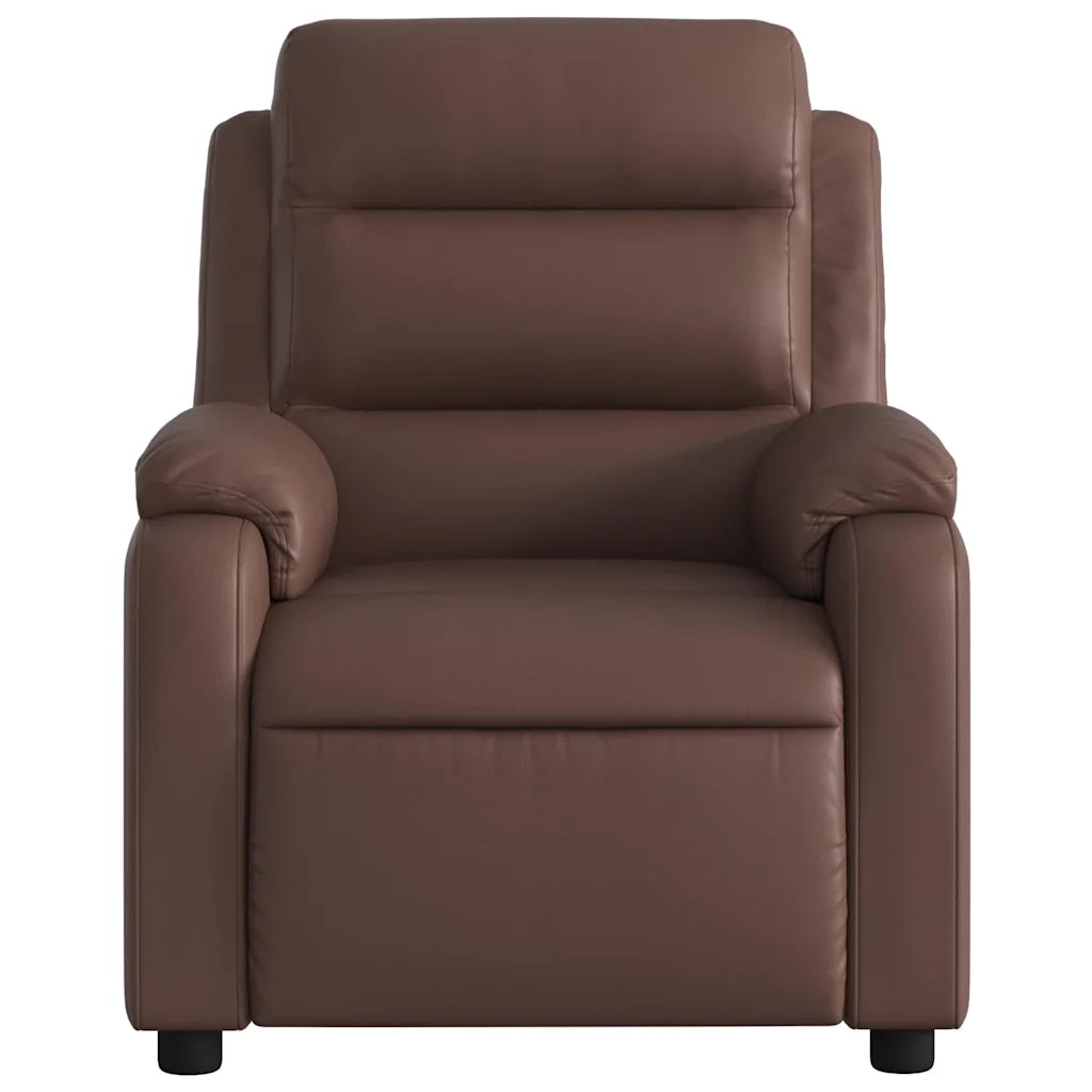 Poltrona Massaggiante Reclinabile marrone in Similpelle 373495