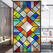 Foglia di vetro per finestra - Privacy per finestra - Decorazione delle finestre - Adesivo statico senza colla - 65 x 140 cm - Nero