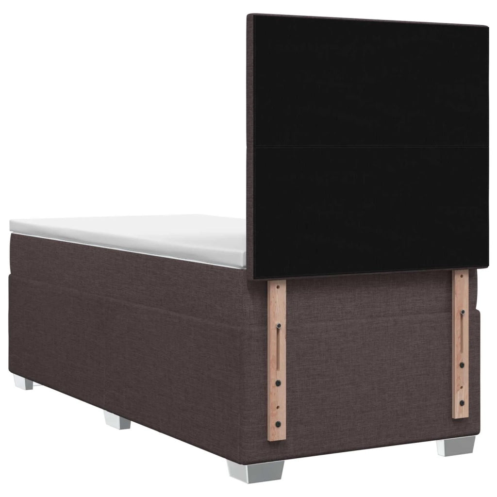 Letto box spring con materasso Marrone Scuro 90 x 200 cm 3454785