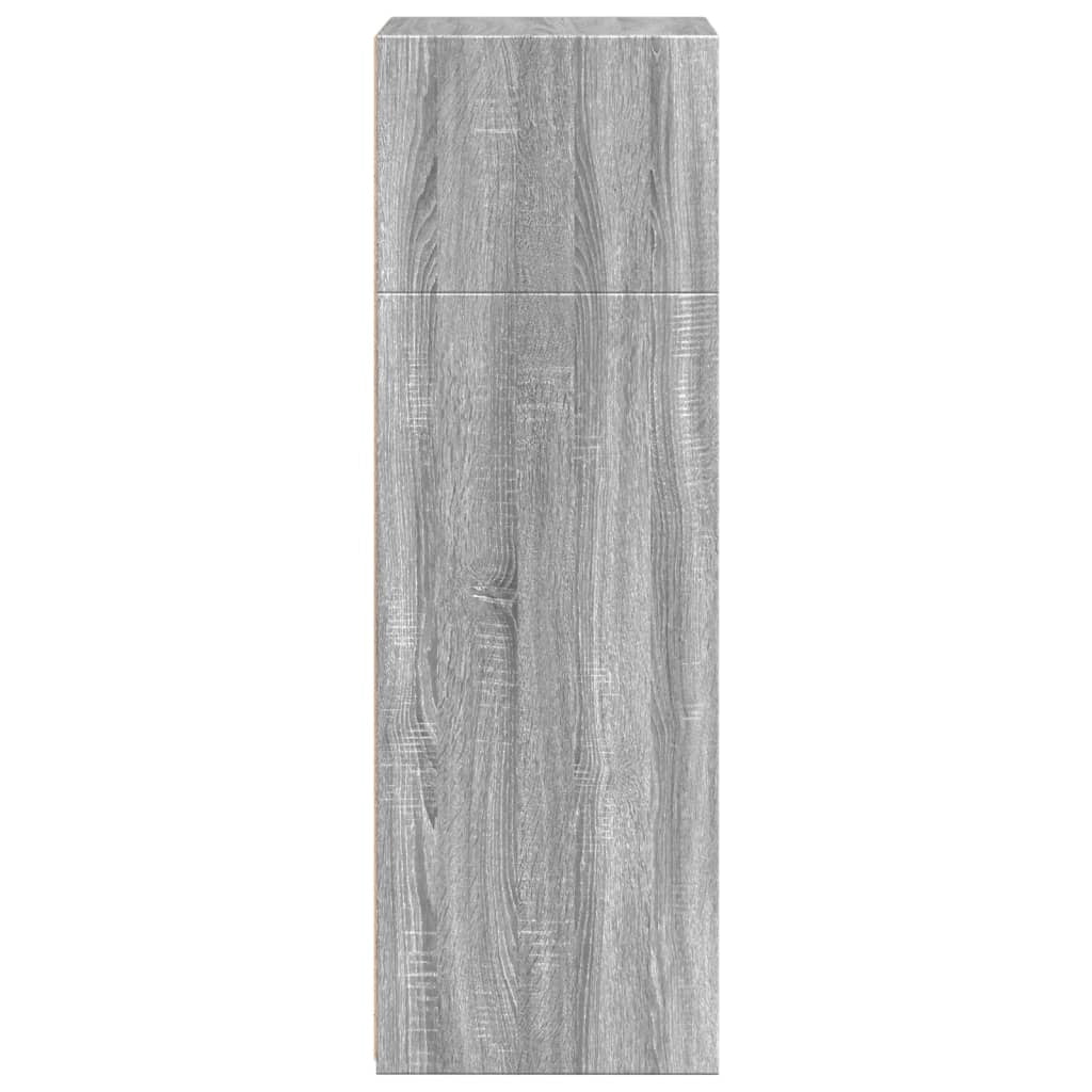 Buffet credenza cassettiera armadio mobile contenitore organizer cucina soggiorno salotto rovere Sonoma alto 50 x 41 x 124 cm legno ingegnerizzato grigio 02_0035370