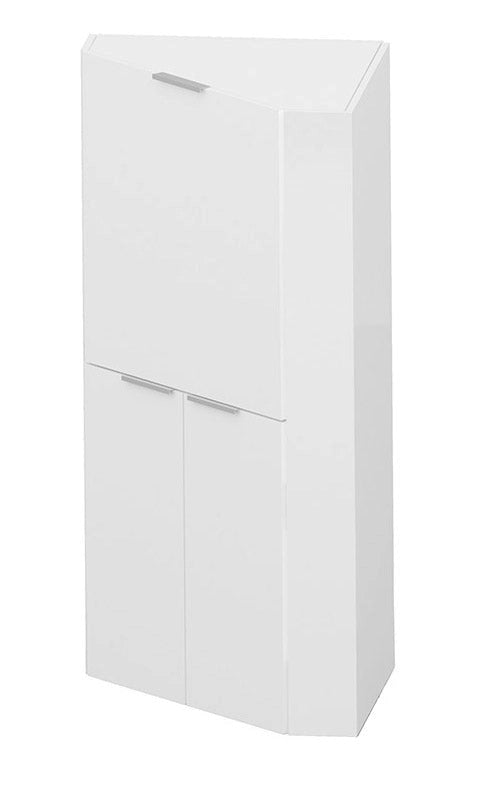 Scrivania Angolare 70x35x140 cm Dalia Bianco Lucido