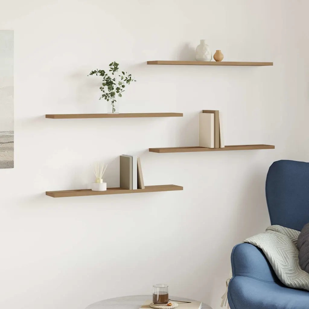Ripiani per Libreria 4 pz Rovere Sonoma 60x10x1,5 cm Truciolato 856296