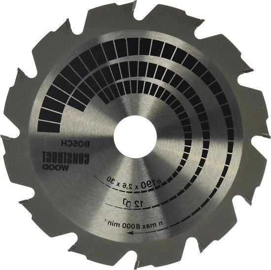Lama circolare per legno Ø 190 x 30 x 26 mm 12 denti - accessorio per sega circolare per legno