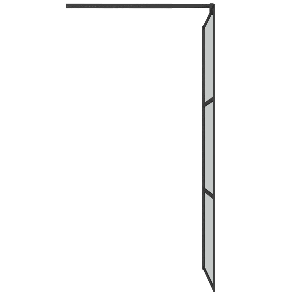 Parete Doccia Walk in 90x195 cm in Vetro Scuro ESG Nero 151890
