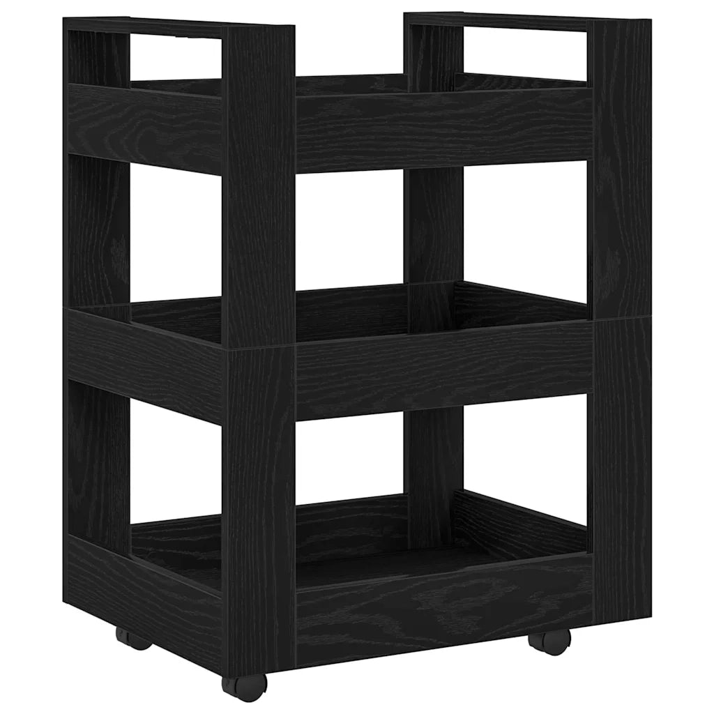 Carrello da Cucina Rovere Nero 60 x 45 x 80 cm CFW7048768