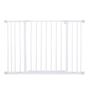Cancelletto di Sicurezza per Animali Domestici 72-107 cm in Metallo Bianco