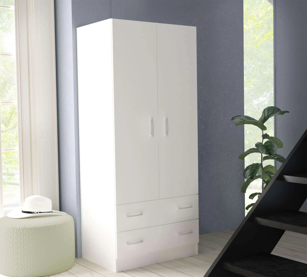 Armadio due ante in Legno Composito cm 77x50x180 - COLE