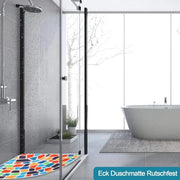 Pavimento antiscivolo - Antimuffa - 60 x 60 cm - PVC - Lavabile - Con fessure di scarico - Adatto per docce interne