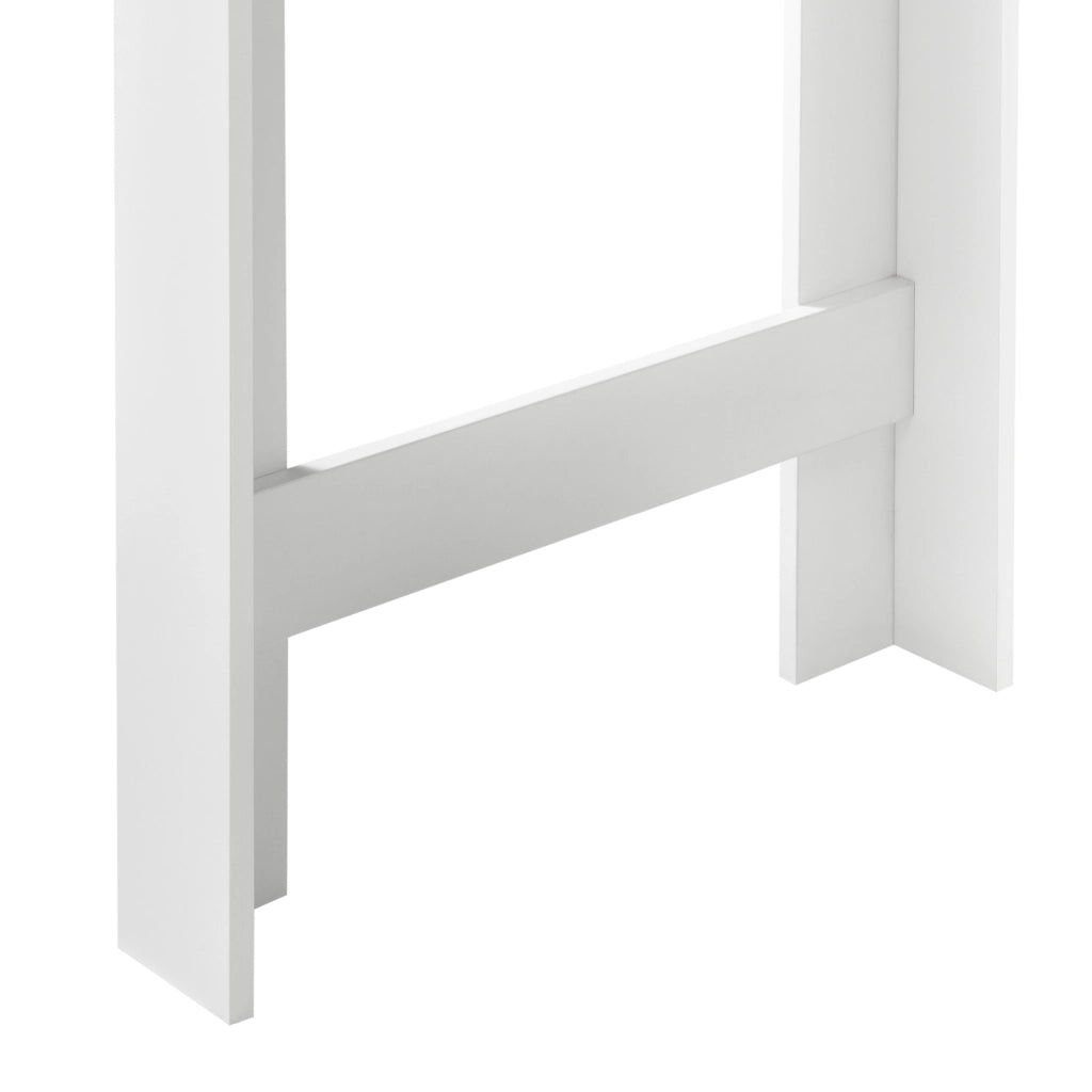 Tavolo Alto da Bar Danderyd Bancone a 3 Ripiani Laterali 120 x 60 x 106 cm - Bianco / Effetto Cemento [en.casa]