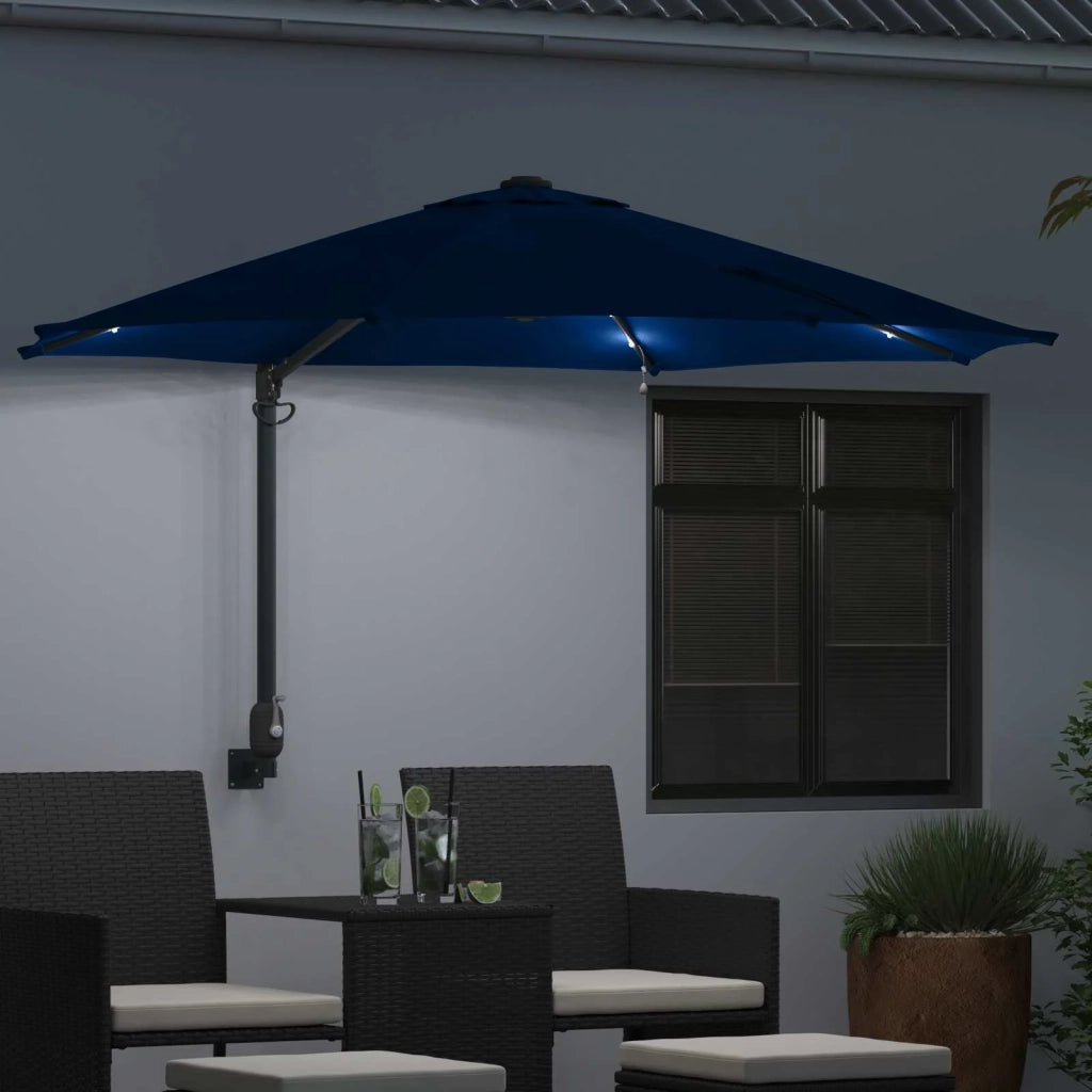 Ombrello da giardino-Ombrellone da spiaggia Azzurro 248 x 248 x 148 cm 329223