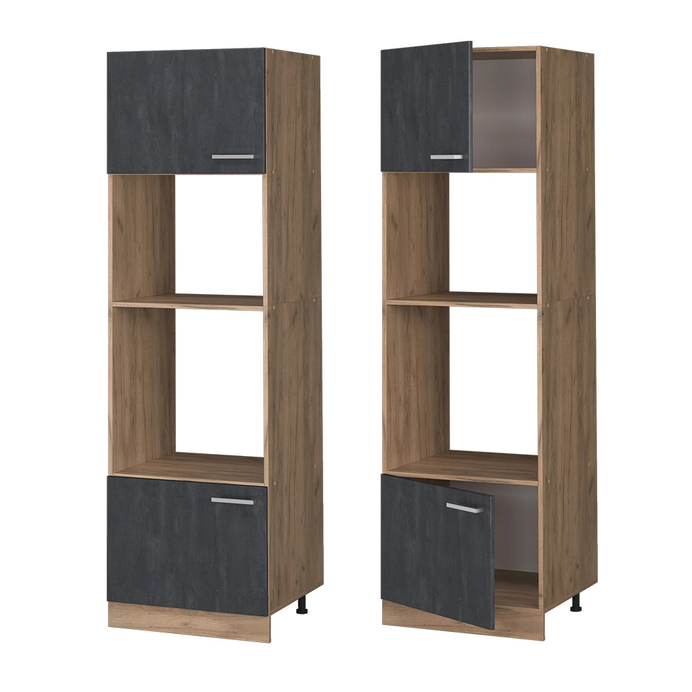 Vicco Set mobili bagno Calcestruzzo nero 60 cm