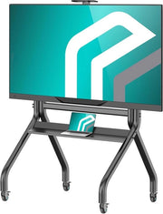 Sostegno per TV regolabile in altezza per schermi da 60 a 120 pollici fino a 120 kg, con ruote e regolazione VESA 1000x600, colore nero TS2080-B