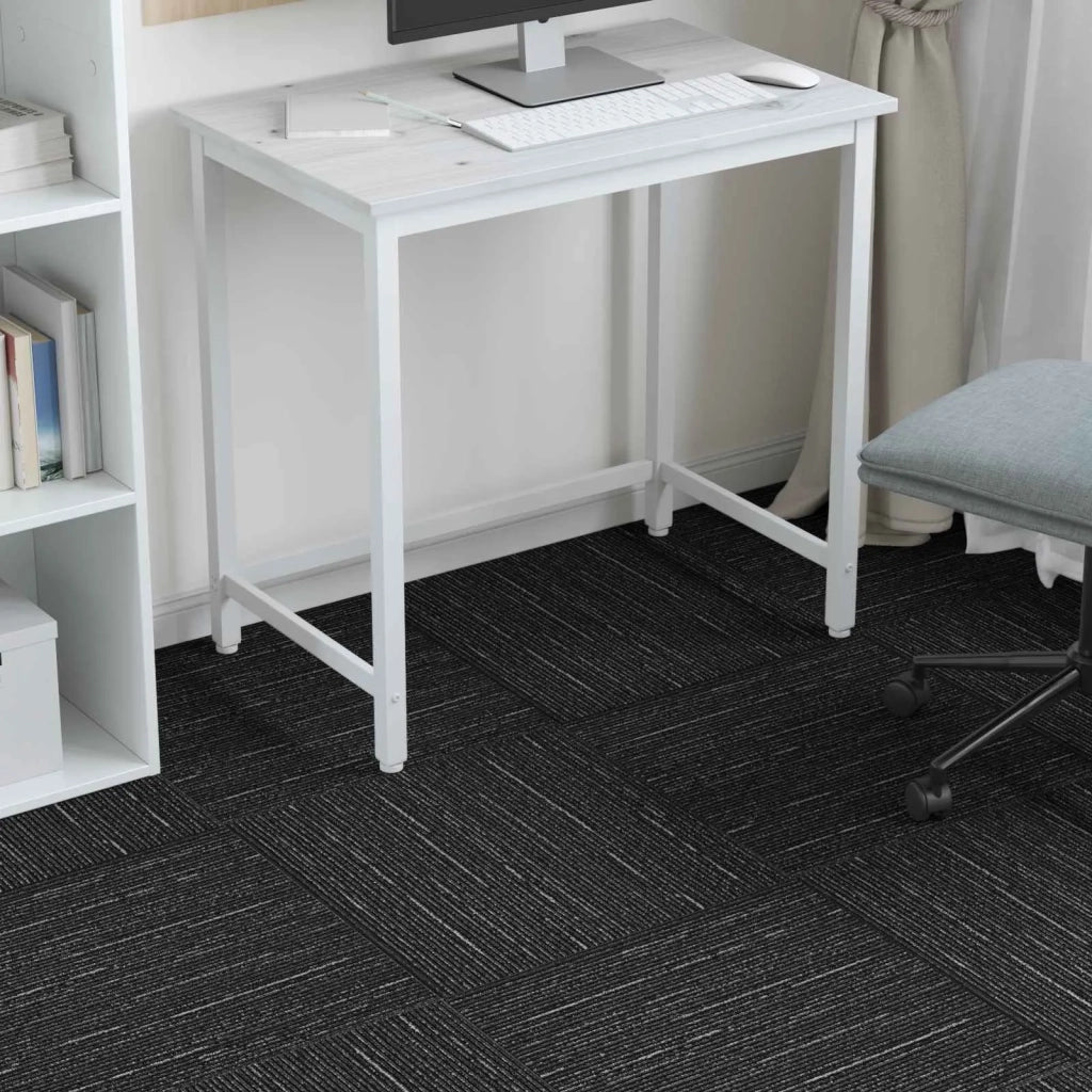 Piastrella per Tappeto Strisce Nere 50 x 50 cm 20 pz CFW2096819