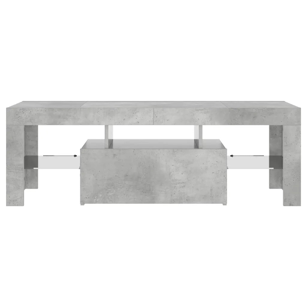 Mobile Porta TV con Luci LED Grigio Cemento 120x35x40 cm 804350