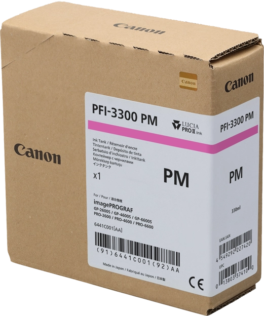 ORIGINAL Canon Cartuccia d'inchiostro magenta (Foto) PFI-3300pm 6441C001 330ml