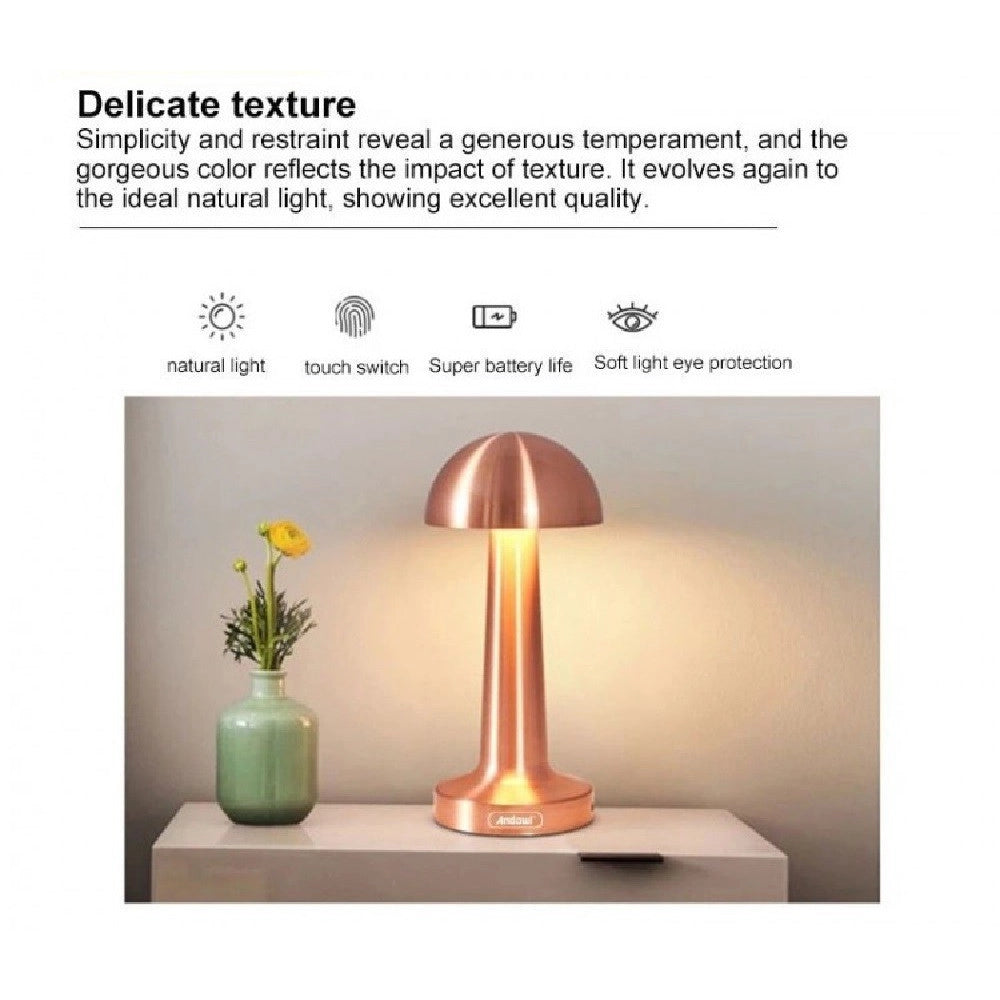 Trade Shop - Lampada Da Tavolo Decorativa Led A Fungo Luce Bianca 3 Intensità Di Luce Q-tl142 -