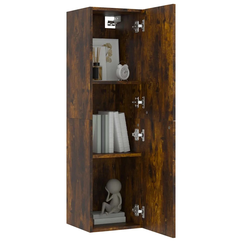 Mobile TV a Parete | Armadietto TV | Mobile Porta TV Rovere Fumo 30,5x30x110 cm