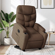 Poltrona Alzapersona Reclinabile Elettrica Marrone Tessuto 3204624