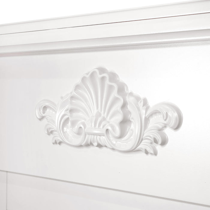 Camino Elettrico da Pavimento 100x100x32 cm Effetto Fiamma 1500W Sofia & Lorance Bianco