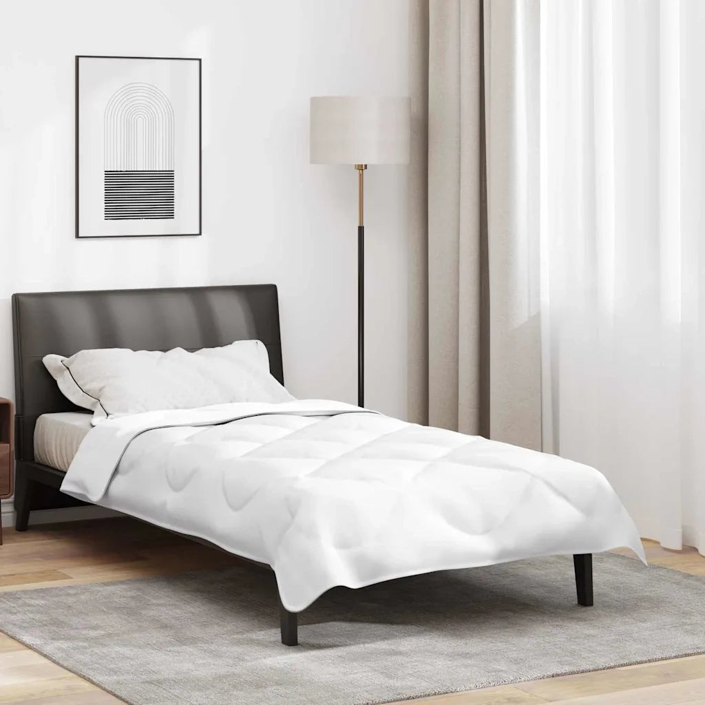vidaXL Trapunte & Duvet Bianco 155 x 200 cm Microfibra