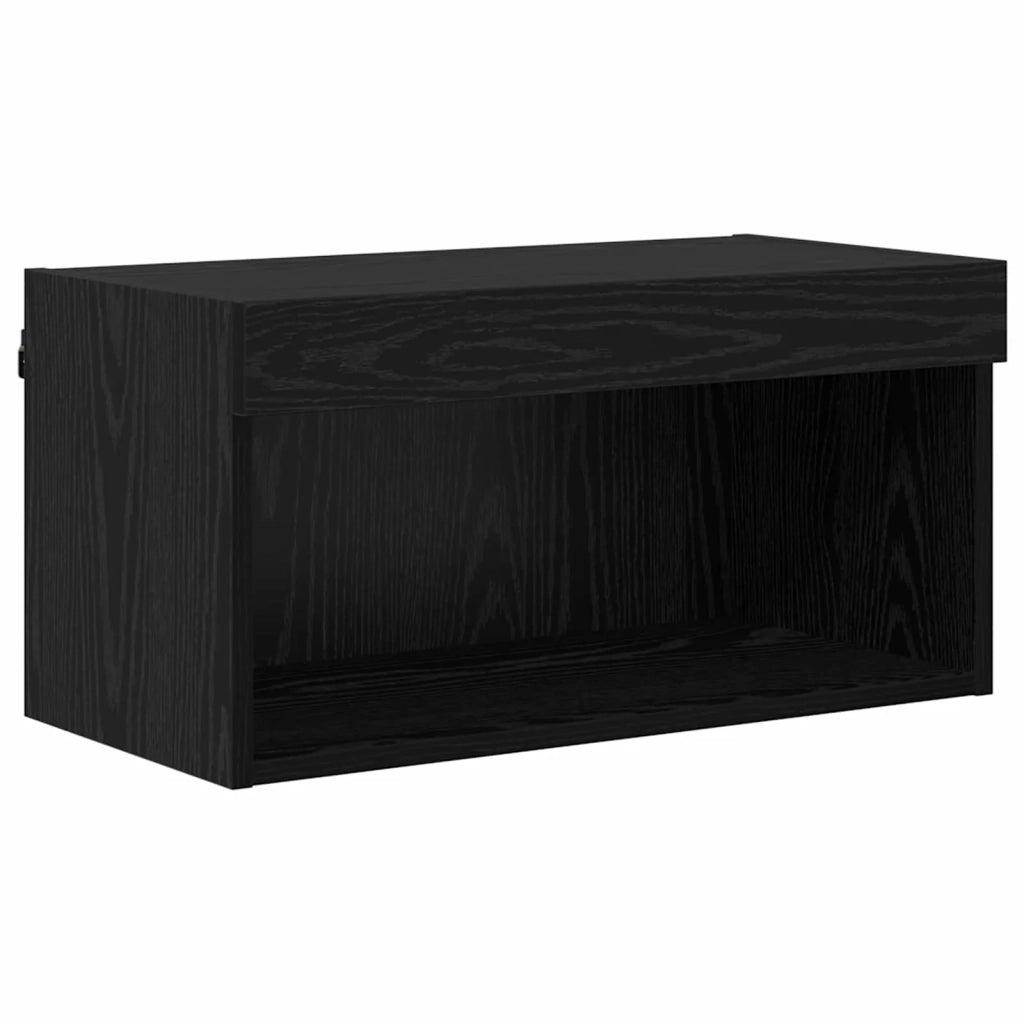 Mobile Porta TV con LED 5 pz-Credenza per TV Rovere Nero 80 x 30 x 40 cm