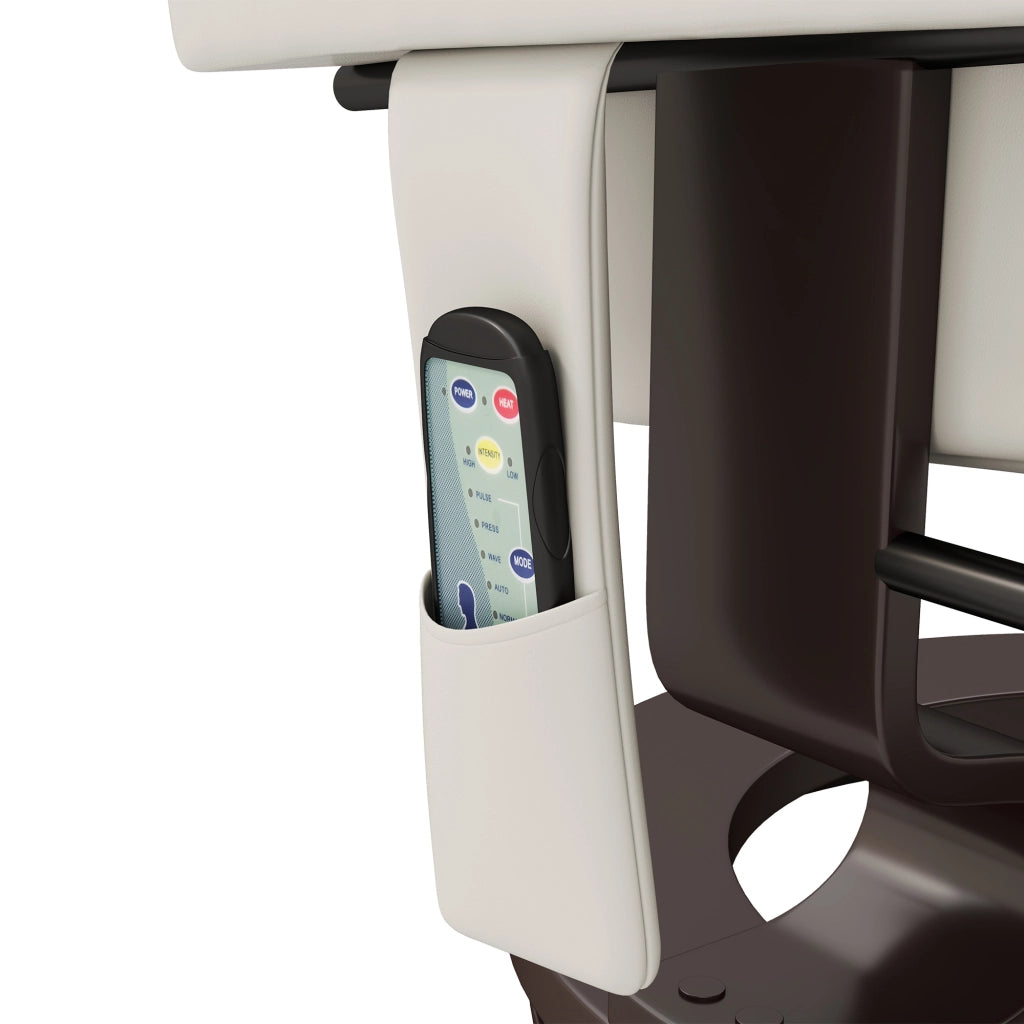 Poltrona relax elettrica girevole con poggiapiedi, funzione massaggio, 145°, 160 kg, bianco crema