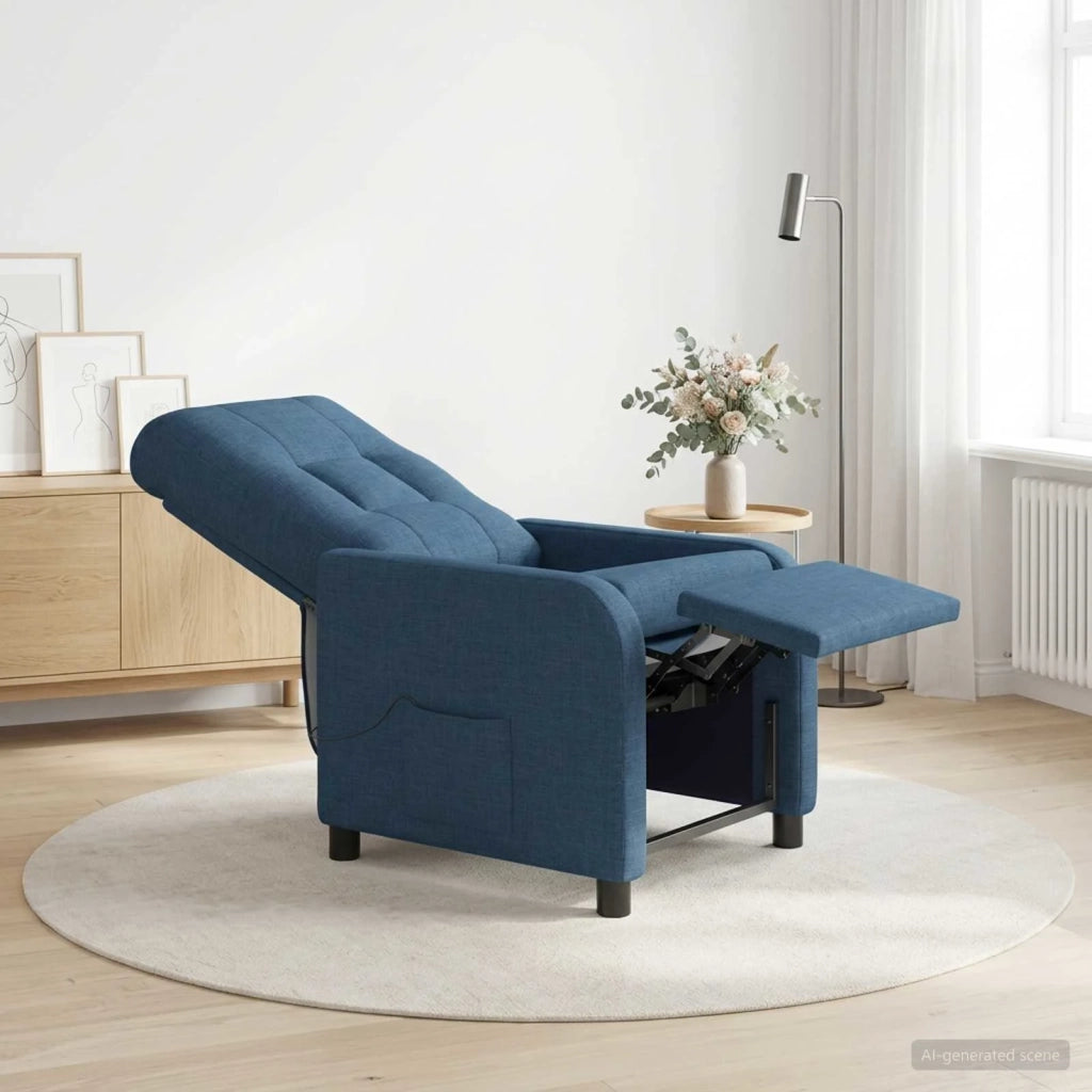 Divano Sedia-Poltrona Massaggiante Blu Tessuto 968194