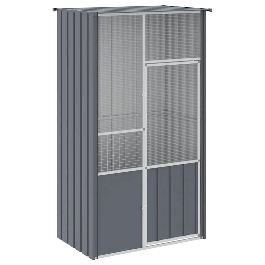 Gabbia per uccelli 115 x 78 x 200 cm acciaio zincato antracite 02_0041701