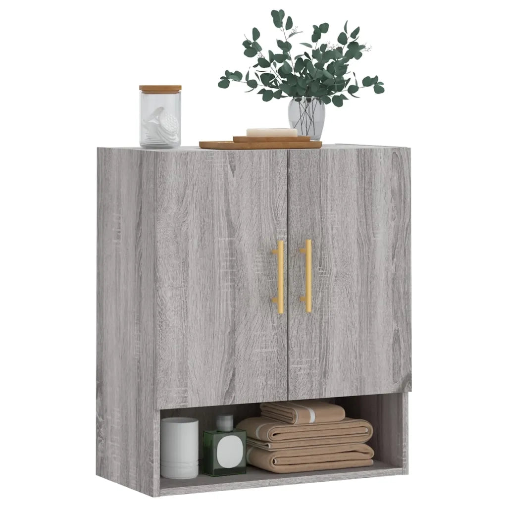 Armadietto a Muro | Mobile a Parete Grigio Sonoma 60x31x70cm in Legno Multistrato
