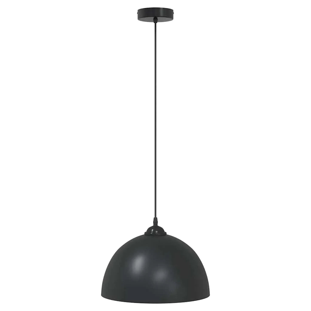 Set di 2 lampade a sospensione vintage altezza regolabile 30 x 15 cm metallo nero 02_0058018