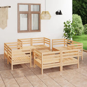 Set Divani da Giardino 9 pz in Legno Massello di Pino 3082432
