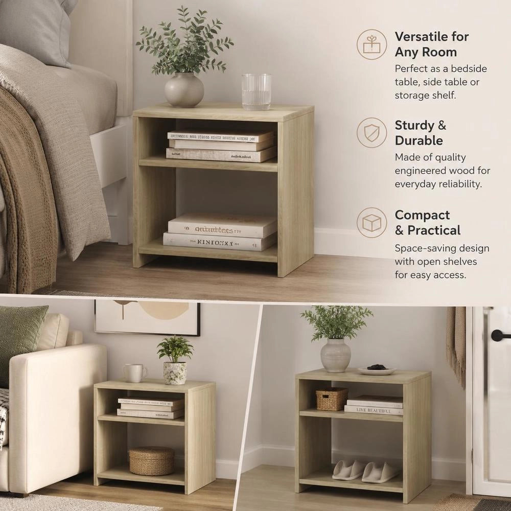 Bedside Table Sonoma Oak 40x30x40 Cm Wood Composite