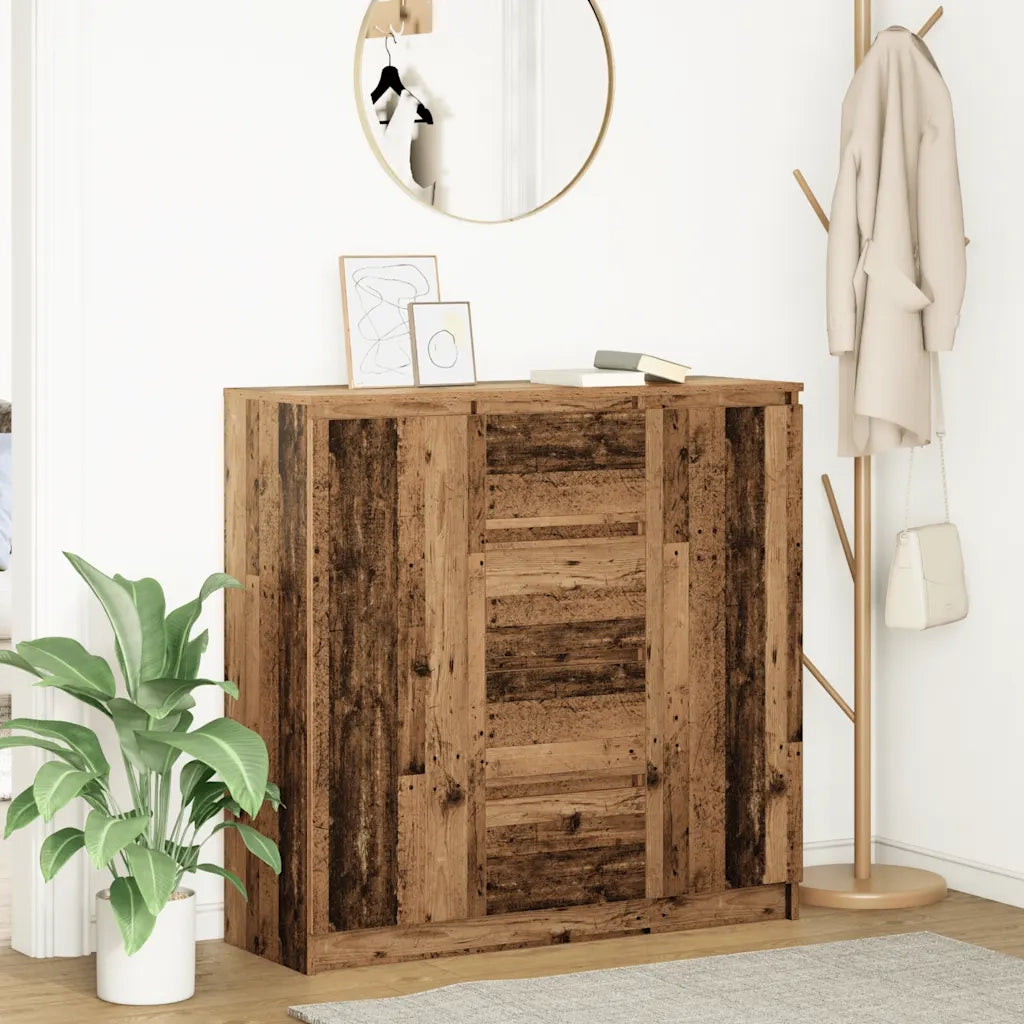 vidaXL Credenza con Cassetti Legno Antico 100,5x35x98,5 cm Truciolato