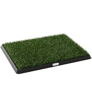 Tappetino per Cani 63x50,5x3,5 cm Vassoio con Erba Artificiale in PP e PE Verde