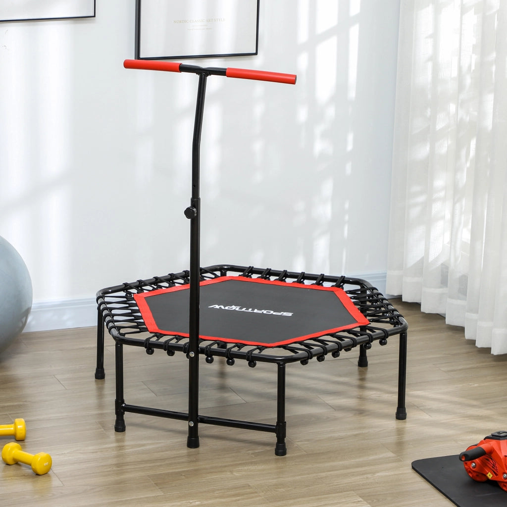 Trampolino fitness 114 cm ¨C Xylo ¨C con maniglia regolabile, corde elastiche, rosso