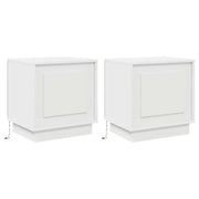 Set di 2 Comodini | Armadio da Notte | Mobiletto da notte Bianco 44 x 34,5 x 45 cm
