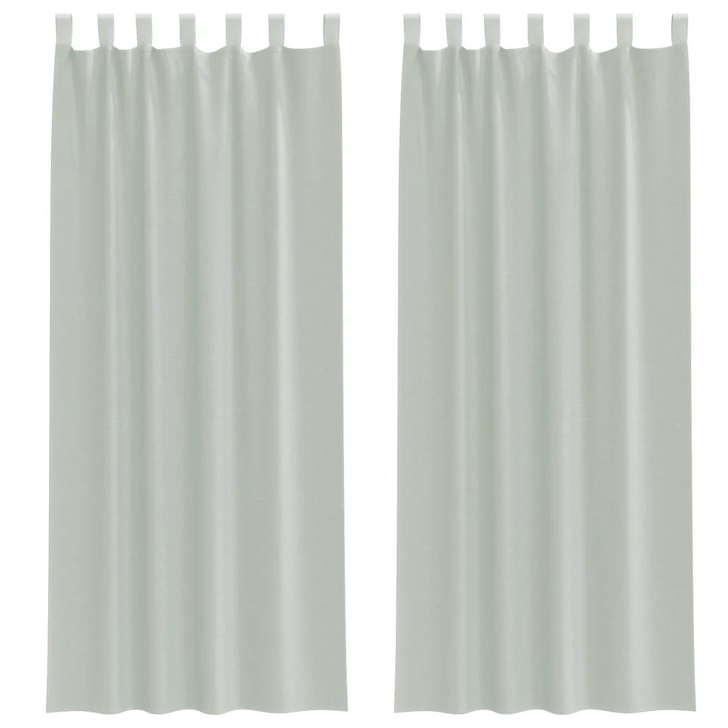 vidaXL Tende in Voile con Passanti 2 pz Grigio Chiaro 140x260 cm