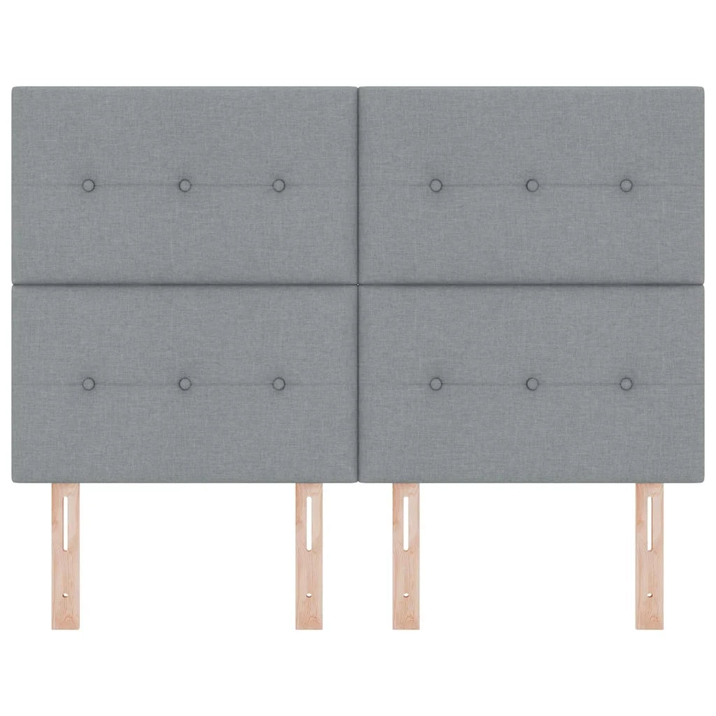 Testiera | Testata regolabile in altezza Grigio chiaro 144 cm Tessuto
