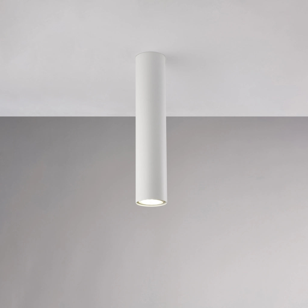 Plafoniera Moderna A Cilindro Dag 1 Luce Gu10 In Ferro Laccato Bianco