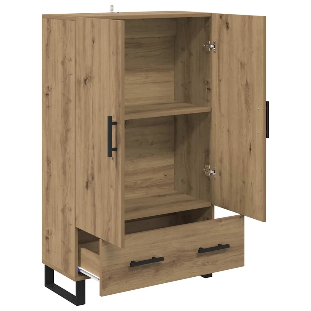 Credenza | Madia | Buffet da pranzo | Armadio da pranzo con cassetto Rovere artigianale 69,5 x 30 x 115 cm