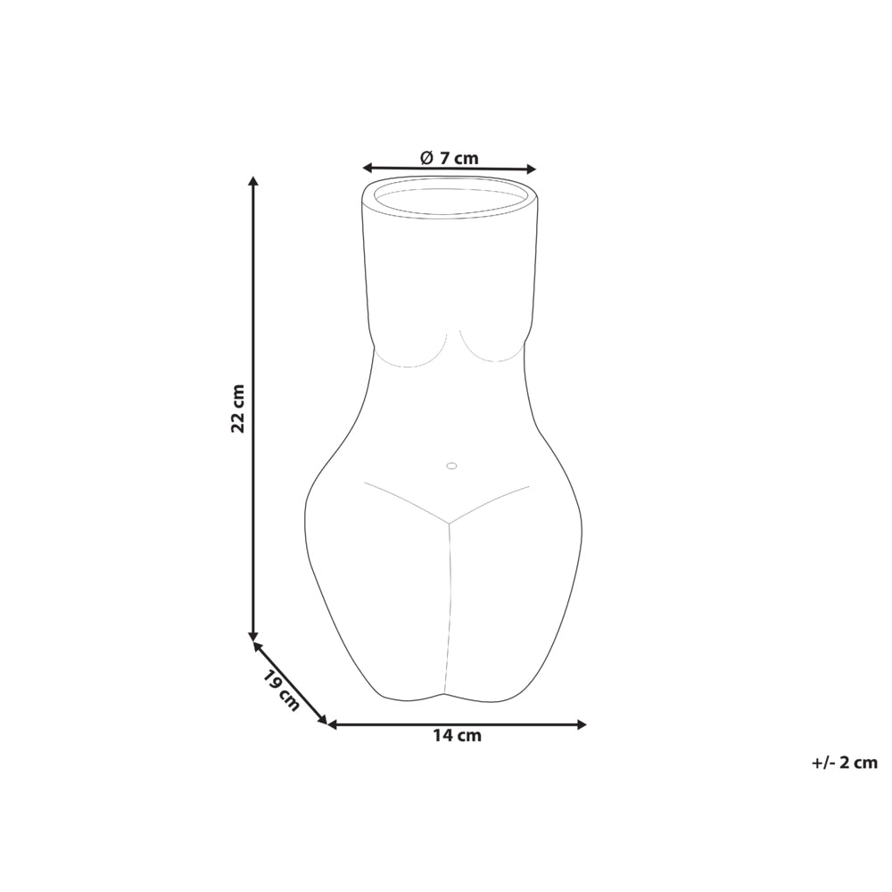 Vaso per fiori in porcellana nero forma del corpo femminile accessorio decorativo per la casa