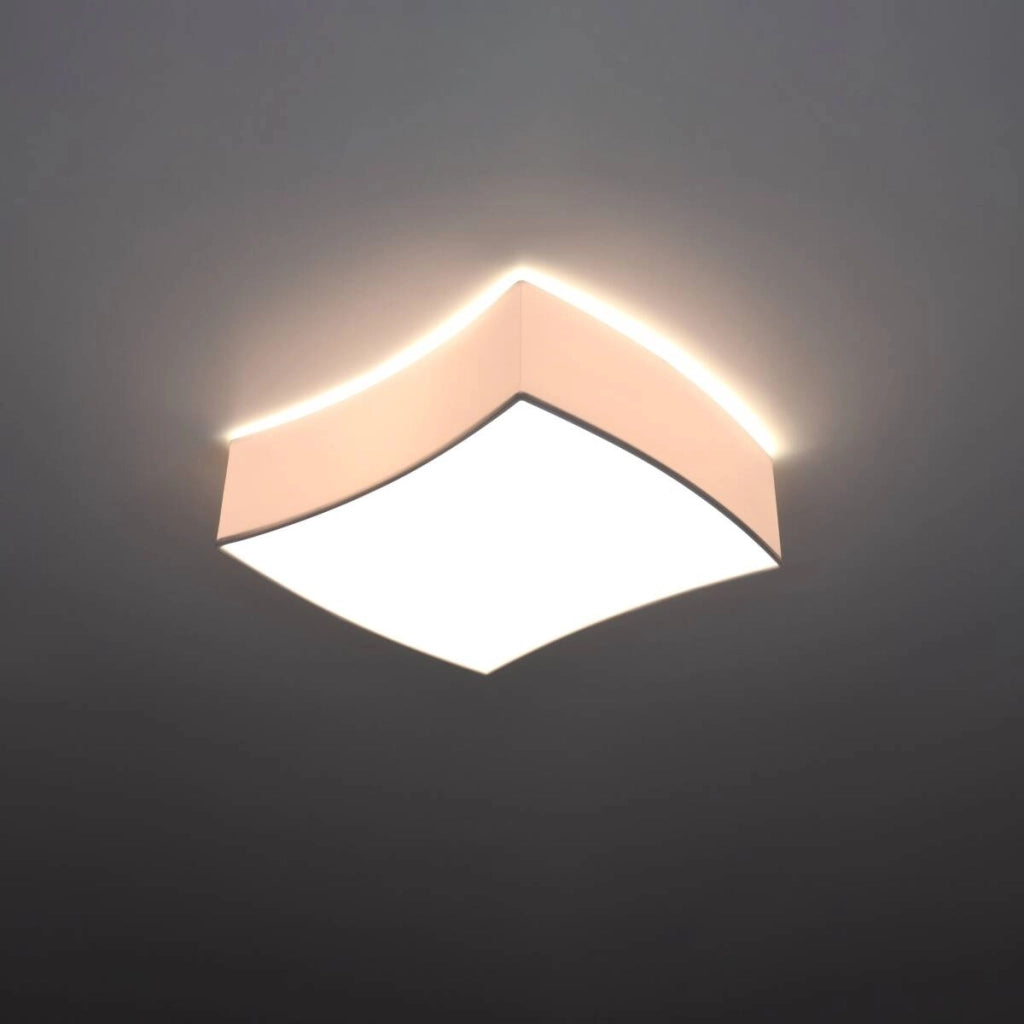 Plafoniera soffitto ANGULO irregolare 2xE27 bianca Pure Lume